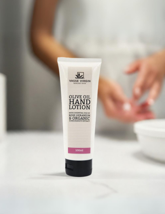 Rose Geranium & Organic Pomegranate Hand Lotion Tube