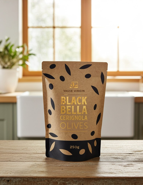 Black Bella Cerignola Olives - Sachet