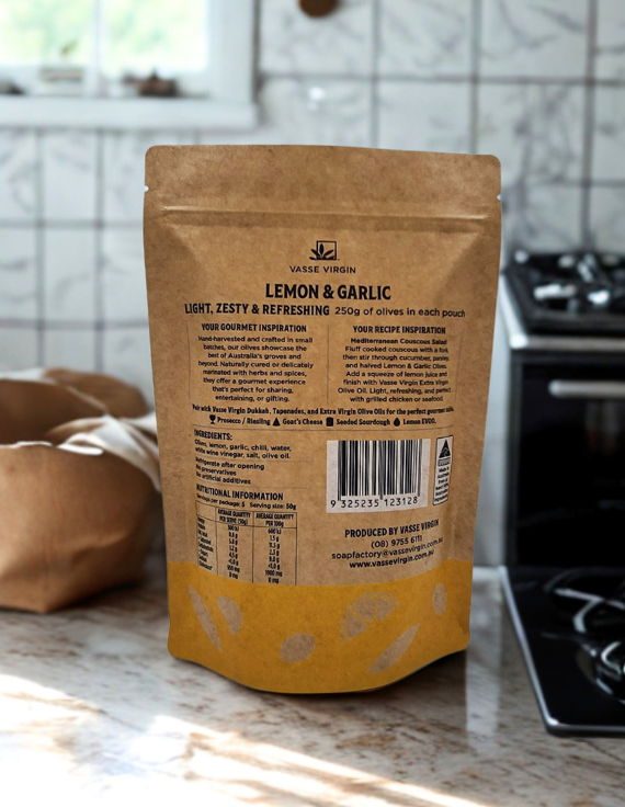 Lemon and Garlic Olives 250g