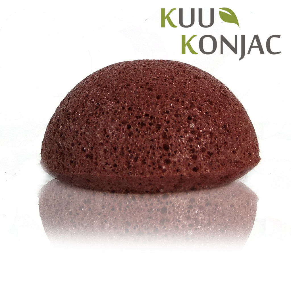 Konjac Sponge with French Red Clay : Dry, Sensitive and/or Mature Skin