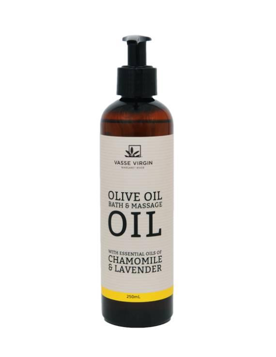 Bath and Massage Oil with Essential Oils of Chamomile & Lavender - Vasse Virgin