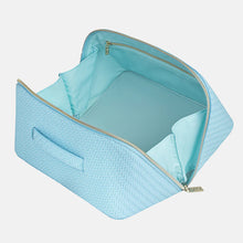 Load image into Gallery viewer, Tonic Large Beauty Bag - Herringbone Bluebell

