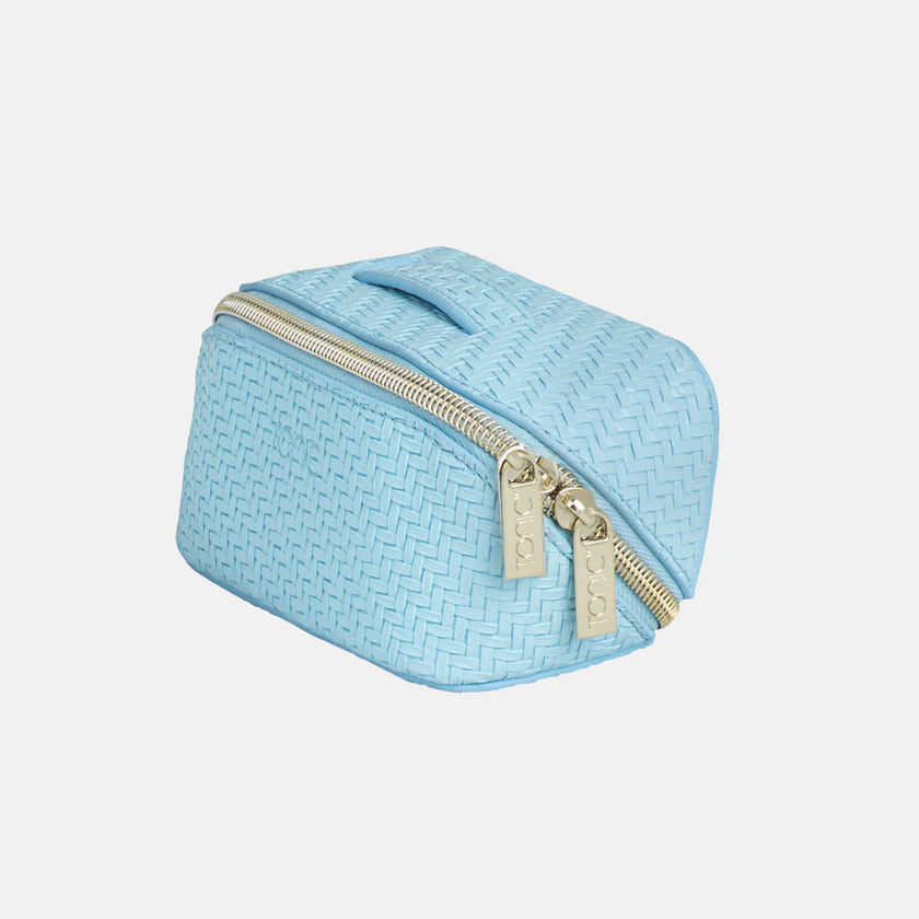 Tonic Small Beauty Bag - Herringbone Bluebell