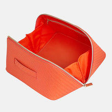 Load image into Gallery viewer, Tonic Large Beauty Bag - Herringbone Tangerine
