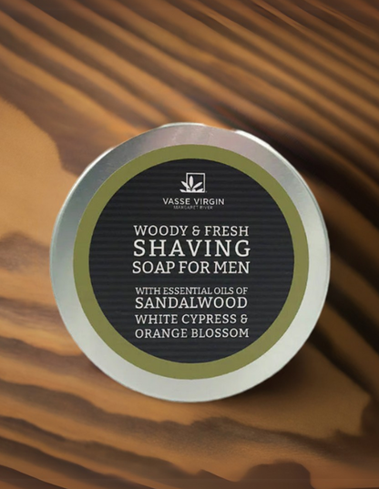 Sandalwood, White Cypress &amp; Orange Blossom Shaving Soap