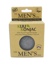 Load image into Gallery viewer, Konjac Mens Sponge for Pre &amp; Post Shave
