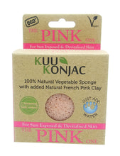 Load image into Gallery viewer, Konjac Sponge with French Pink Clay : Tired, Devitalised or Sun Exposed Skin
