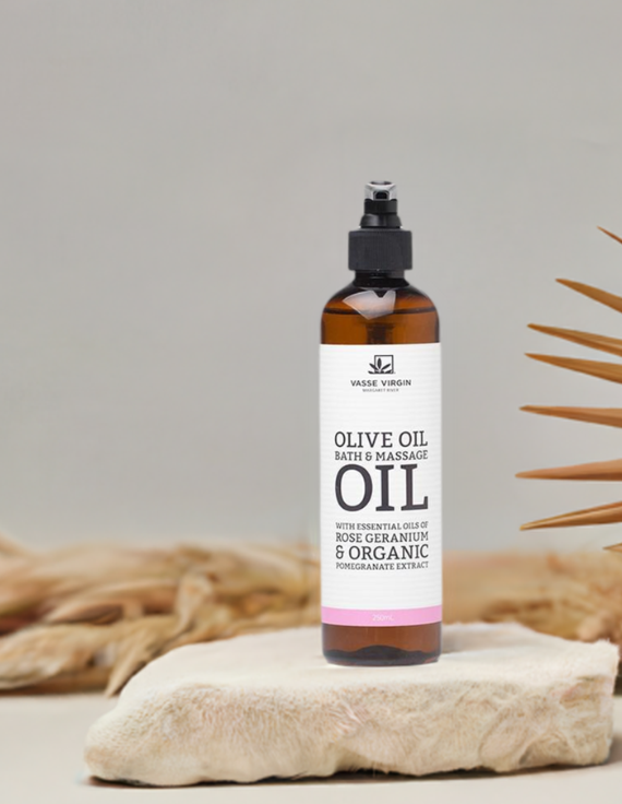 Rose Geranium & Pomegranate Bath and Massage Oil