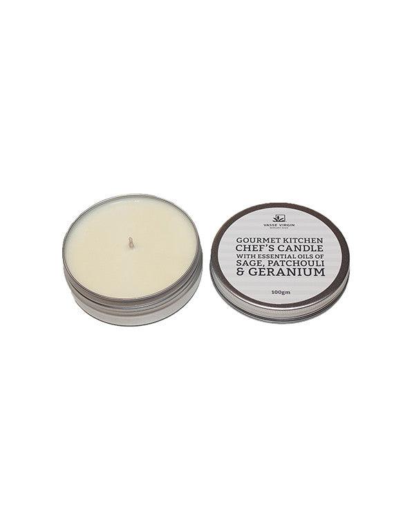 Gourmet Kitchen Chef Candle Sage