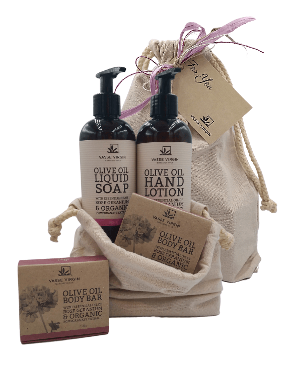 Rose Geranium &amp; Pomegranate Hand Care Gift Pack - Vasse Virgin