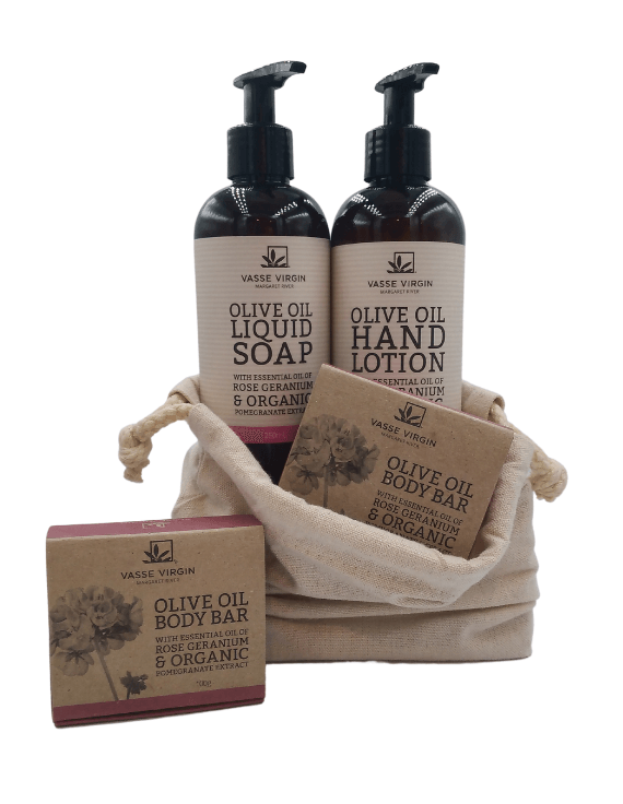 Rose Geranium &amp; Pomegranate Hand Care Gift Pack - Vasse Virgin