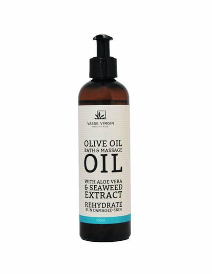 Aloe Vera &amp; Seaweed Bath and Massage Oil 250ml - Vasse Virgin