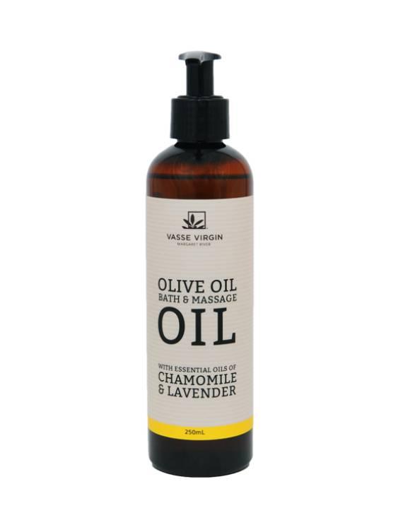 Bath and Massage Oil with Essential Oils of Chamomile & Lavender  - Vasse Virgin